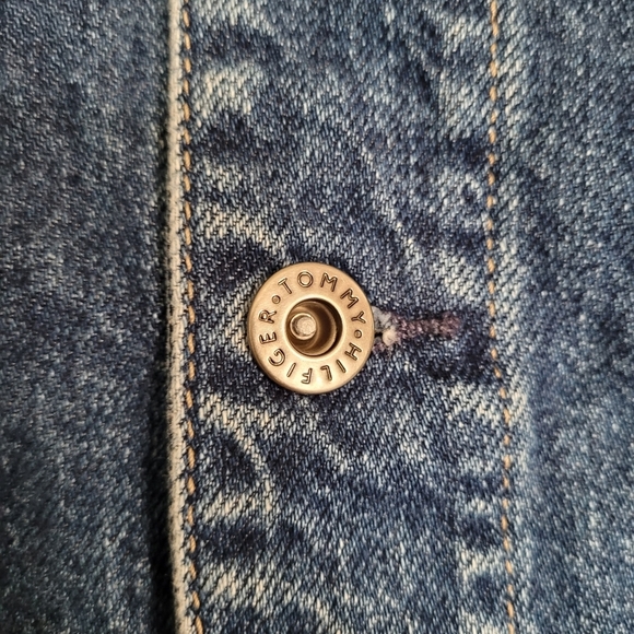 Tommy Hilfiger Trucker Jean Medium Wash Denim Jacket Size Women's Large - Picture 6 of 12